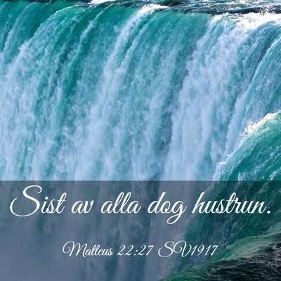 Picture 03 - Matteus 22:27 SV1917 - Sist av alla dog - Bible Verse Picture