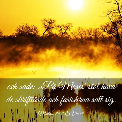Picture 03 - Matteus 23:2 SV1917 - och sade: »På Moses' stol hava de skriftlärde - Bible Verse Picture