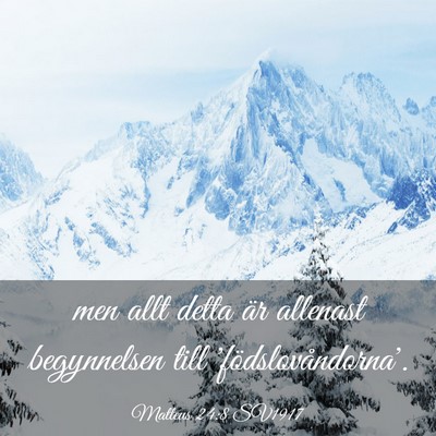 Picture 03 - Matteus 24:8 SV1917 - men allt detta är allenast begynnelsen till - Bible Verse Picture