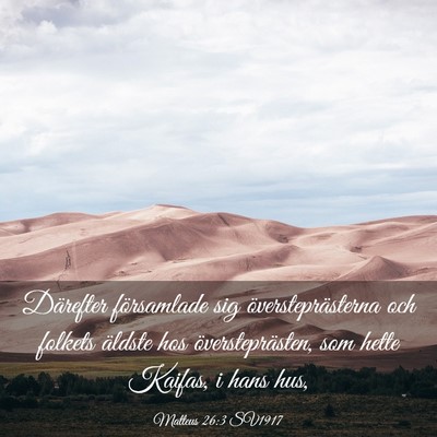 Picture 03 - Matteus 26:3 SV1917 - Därefter församlade sig översteprästerna och - Bible Verse Picture