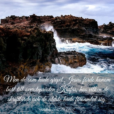 Picture 03 - Matteus 26:57 SV1917 - Men de som hade gripit Jesus förde honom bort - Bible Verse Picture