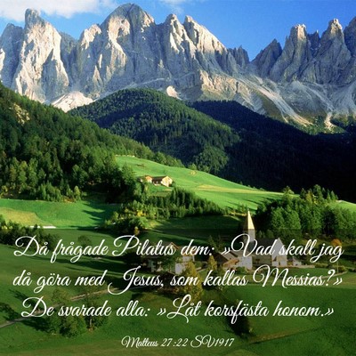 Picture 03 - Matteus 27:22 SV1917 - Då frågade Pilatus dem: »Vad skall jag då - Bible Verse Picture