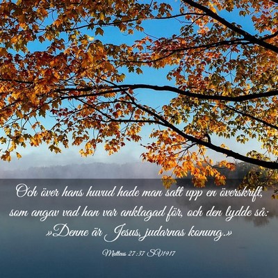 Picture 03 - Matteus 27:37 SV1917 - Och över hans huvud hade man satt upp en - Bible Verse Picture