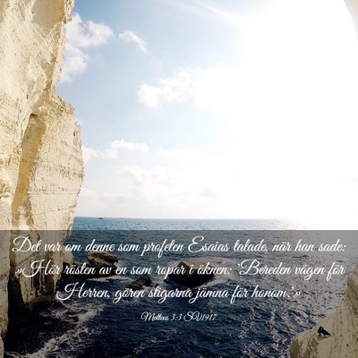 Picture 03 - Matteus 3:3 SV1917 - Det var om denne som profeten Esaias talade, när - Bible Verse Picture