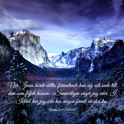 Picture 03 - Matteus 8:10 SV1917 - När Jesus hörde detta, förundrade han sig och - Bible Verse Picture