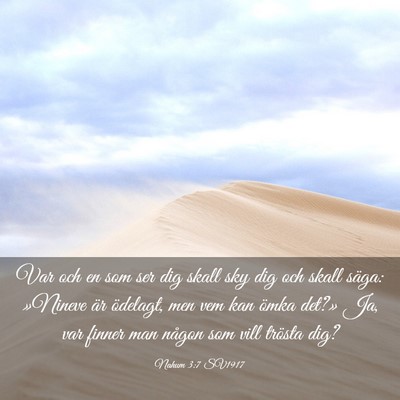 Picture 03 - Nahum 3:7 SV1917 - Var och en som ser dig skall sky dig och skall - Bible Verse Picture