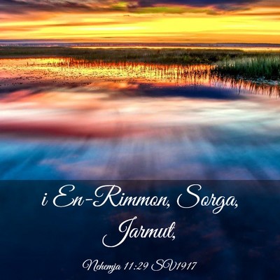 Picture 03 - Nehemja 11:29 SV1917 - i En-Rimmon, Sorga, - Bible Verse Picture