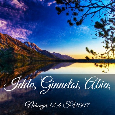 Picture 03 - Nehemja 12:4 SV1917 - Iddo, Ginnetoi, - Bible Verse Picture