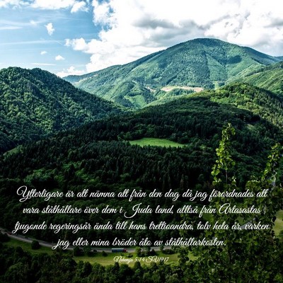 Picture 03 - Nehemja 5:14 SV1917 - Ytterligare är att nämna att från den dag då - Bible Verse Picture