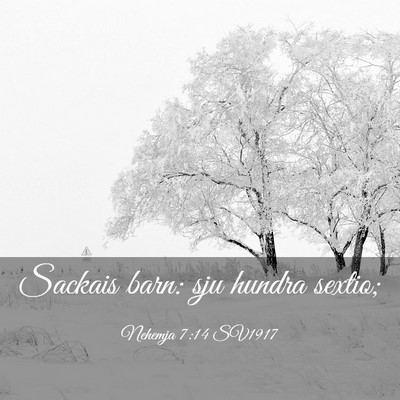 Picture 03 - Nehemja 7:14 SV1917 - Sackais barn: sju hundra - Bible Verse Picture