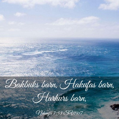 Picture 03 - Nehemja 7:53 SV1917 - Bakbuks barn, Hakufas barn, Harhurs - Bible Verse Picture