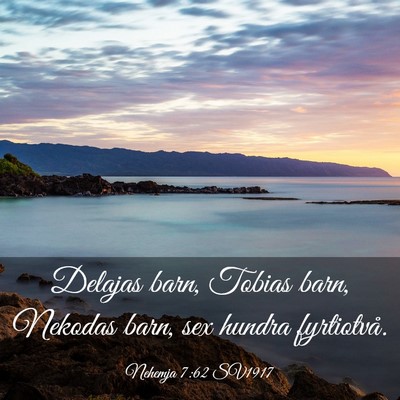 Picture 03 - Nehemja 7:62 SV1917 - Delajas barn, Tobias barn, Nekodas barn, sex - Bible Verse Picture