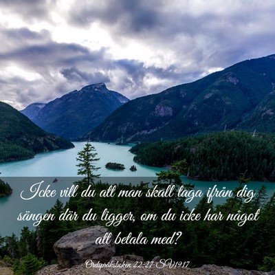 Picture 03 - Ordspråksboken 22:27 SV1917 - Icke vill du att man skall taga ifrån dig - Bible Verse Picture