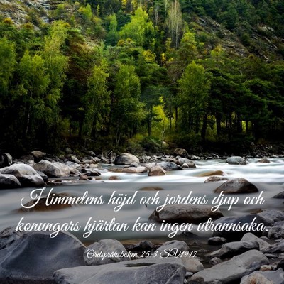 Picture 03 - Ordspråksboken 25:3 SV1917 - Himmelens höjd och jordens djup och konungars - Bible Verse Picture