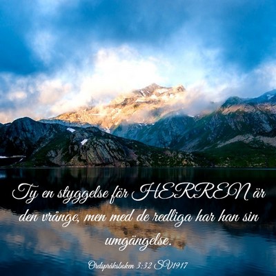 Picture 03 - Ordspråksboken 3:32 SV1917 - Ty en styggelse för HERREN är den vrånge, men - Bible Verse Picture