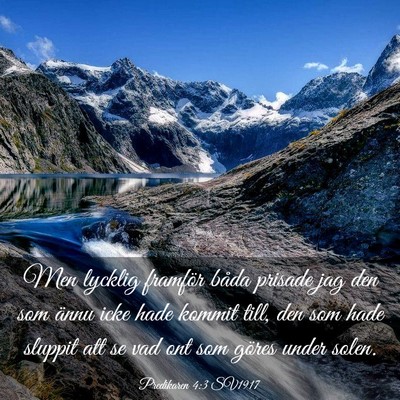 Picture 03 - Predikaren 4:3 SV1917 - Men lycklig framför båda prisade jag den som - Bible Verse Picture