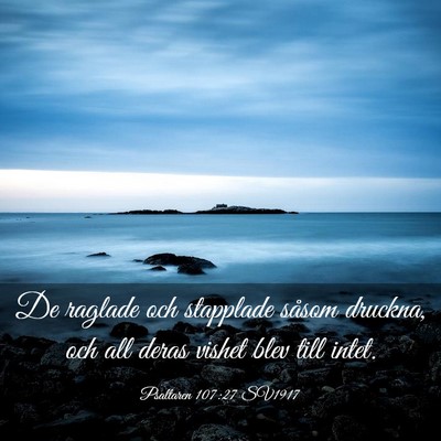 Picture 03 - Psaltaren 107:27 SV1917 - De raglade och stapplade såsom druckna, och all - Bible Verse Picture