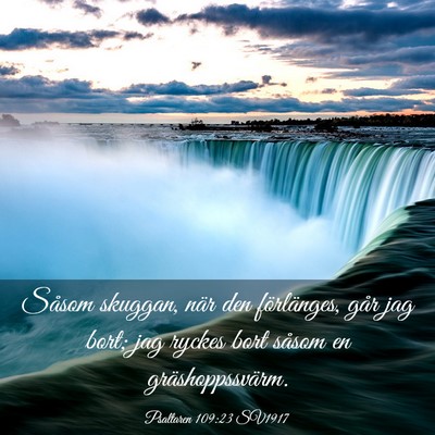 Picture 03 - Psaltaren 109:23 SV1917 - Såsom skuggan, när den förlänges, går jag - Bible Verse Picture