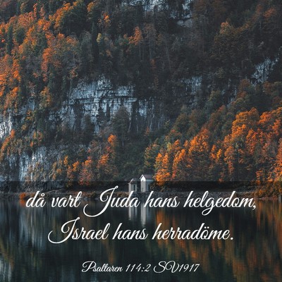 Picture 03 - Psaltaren 114:2 SV1917 - då vart Juda hans helgedom, Israel hans - Bible Verse Picture
