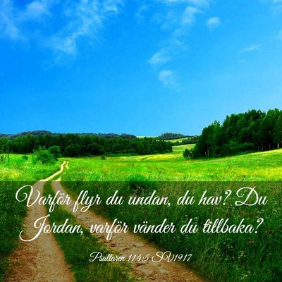 Picture 03 - Psaltaren 114:5 SV1917 - Varför flyr du undan, du hav? Du Jordan, varför - Bible Verse Picture
