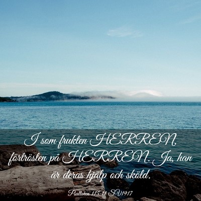Picture 03 - Psaltaren 115:11 SV1917 - I som frukten HERREN, förtrösten på HERREN. - Bible Verse Picture