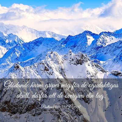 Picture 03 - Psaltaren 119:53 SV1917 - Glödande harm griper mig för de ogudaktigas - Bible Verse Picture