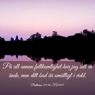 Picture 03 - Psaltaren 119:96 SV1917 - På all annan fullkomlighet har jag sett en - Bible Verse Picture
