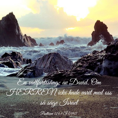 Picture 03 - Psaltaren 124:1 SV1917 - En vallfartssång; av David. Om HERREN icke hade - Bible Verse Picture