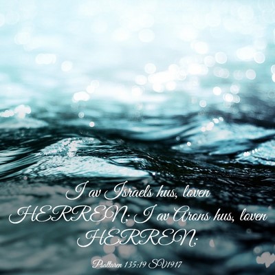 Picture 03 - Psaltaren 135:19 SV1917 - I av Israels hus, loven HERREN; I av Arons hus, - Bible Verse Picture