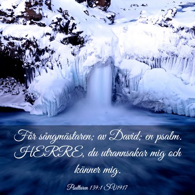 Picture 03 - Psaltaren 139:1 SV1917 - För sångmästaren; av David; en psalm. HERRE, - Bible Verse Picture