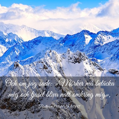 Picture 03 - Psaltaren 139:11 SV1917 - Och om jag sade: »Mörker må betäcka mig och - Bible Verse Picture