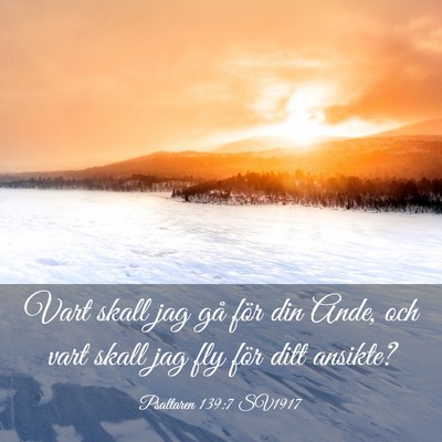 Picture 03 - Psaltaren 139:7 SV1917 - Vart skall jag gå för din Ande, och vart skall - Bible Verse Picture