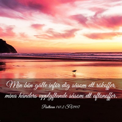Picture 03 - Psaltaren 141:2 SV1917 - Min bön gälle inför dig såsom ett rökoffer, - Bible Verse Picture