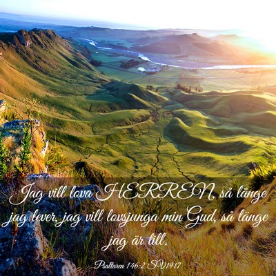 Picture 03 - Psaltaren 146:2 SV1917 - Jag vill lova HERREN, så länge jag lever, jag - Bible Verse Picture
