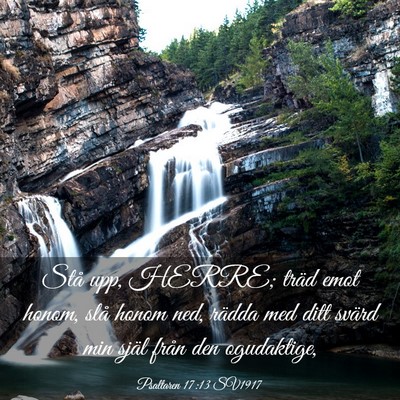 Picture 03 - Psaltaren 17:13 SV1917 - Stå upp, HERRE; träd emot honom, slå honom - Bible Verse Picture