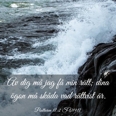 Picture 03 - Psaltaren 17:2 SV1917 - Av dig må jag få min rätt; dina ögon må - Bible Verse Picture