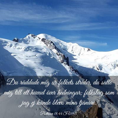 Picture 03 - Psaltaren 18:44 SV1917 - Du räddade mig ur folkets strider, du satte mig - Bible Verse Picture
