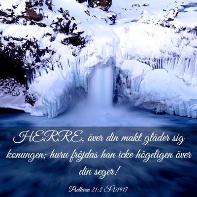 Picture 03 - Psaltaren 21:2 SV1917 - HERRE, över din makt gläder sig konungen; huru - Bible Verse Picture