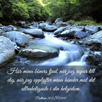 Picture 03 - Psaltaren 28:2 SV1917 - Hör mina böners ljud, när jag ropar till dig, - Bible Verse Picture