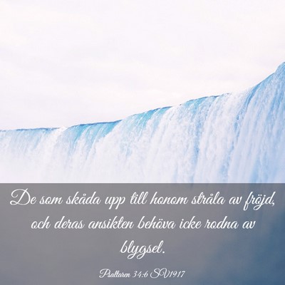 Picture 03 - Psaltaren 34:6 SV1917 - De som skåda upp till honom stråla av fröjd, - Bible Verse Picture