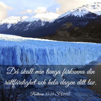Picture 03 - Psaltaren 35:28 SV1917 - Då skall min tunga förkunna din rättfärdighet - Bible Verse Picture