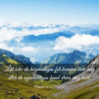 Picture 03 - Psaltaren 36:12 SV1917 - Låt icke de högmodigas fot komma över mig - Bible Verse Picture