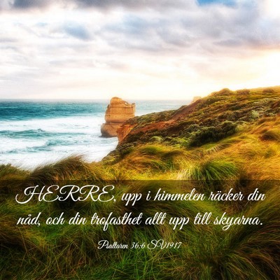 Picture 03 - Psaltaren 36:6 SV1917 - HERRE, upp i himmelen räcker din nåd, och din - Bible Verse Picture