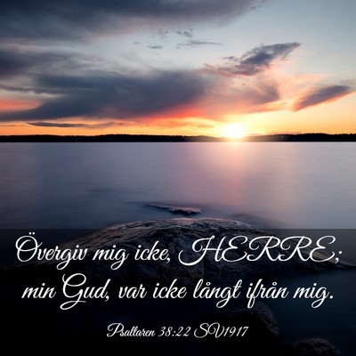 Picture 03 - Psaltaren 38:22 SV1917 - Övergiv mig icke, HERRE; min Gud, var icke - Bible Verse Picture