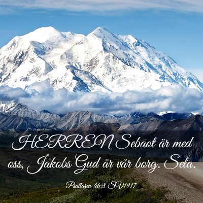 Picture 03 - Psaltaren 46:8 SV1917 - HERREN Sebaot är med oss, Jakobs Gud är vår - Bible Verse Picture