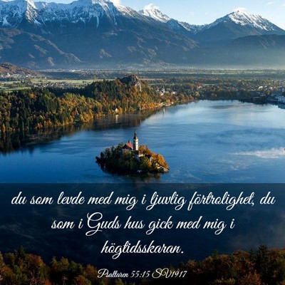Picture 03 - Psaltaren 55:15 SV1917 - du som levde med mig i ljuvlig förtrolighet, du - Bible Verse Picture