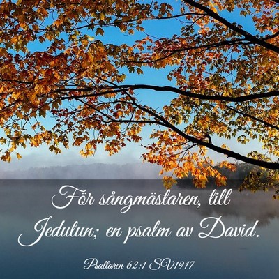 Picture 03 - Psaltaren 62:1 SV1917 - För sångmästaren, till Jedutun; en psalm av - Bible Verse Picture