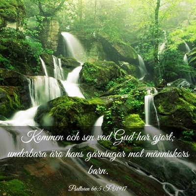 Picture 03 - Psaltaren 66:5 SV1917 - Kommen och sen vad Gud har gjort; underbara äro - Bible Verse Picture