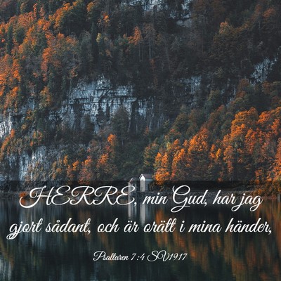 Picture 03 - Psaltaren 7:4 SV1917 - HERRE, min Gud, har jag gjort sådant, och är - Bible Verse Picture
