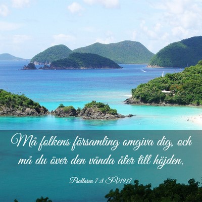 Picture 03 - Psaltaren 7:8 SV1917 - Må folkens församling omgiva dig, och må du - Bible Verse Picture